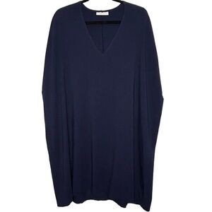 Bryn Walker Navy Blue Oversized Jersey Knit Kaftan Dress Sz S